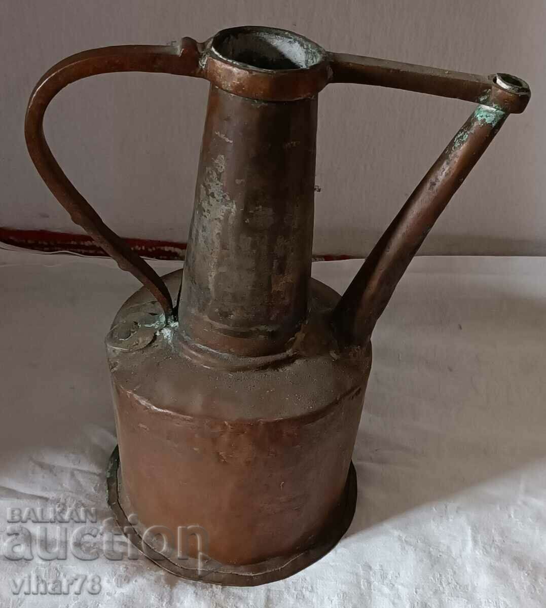 Παλαιό χάλκινο βραστήρα, χάλκινο δοχείο - 6