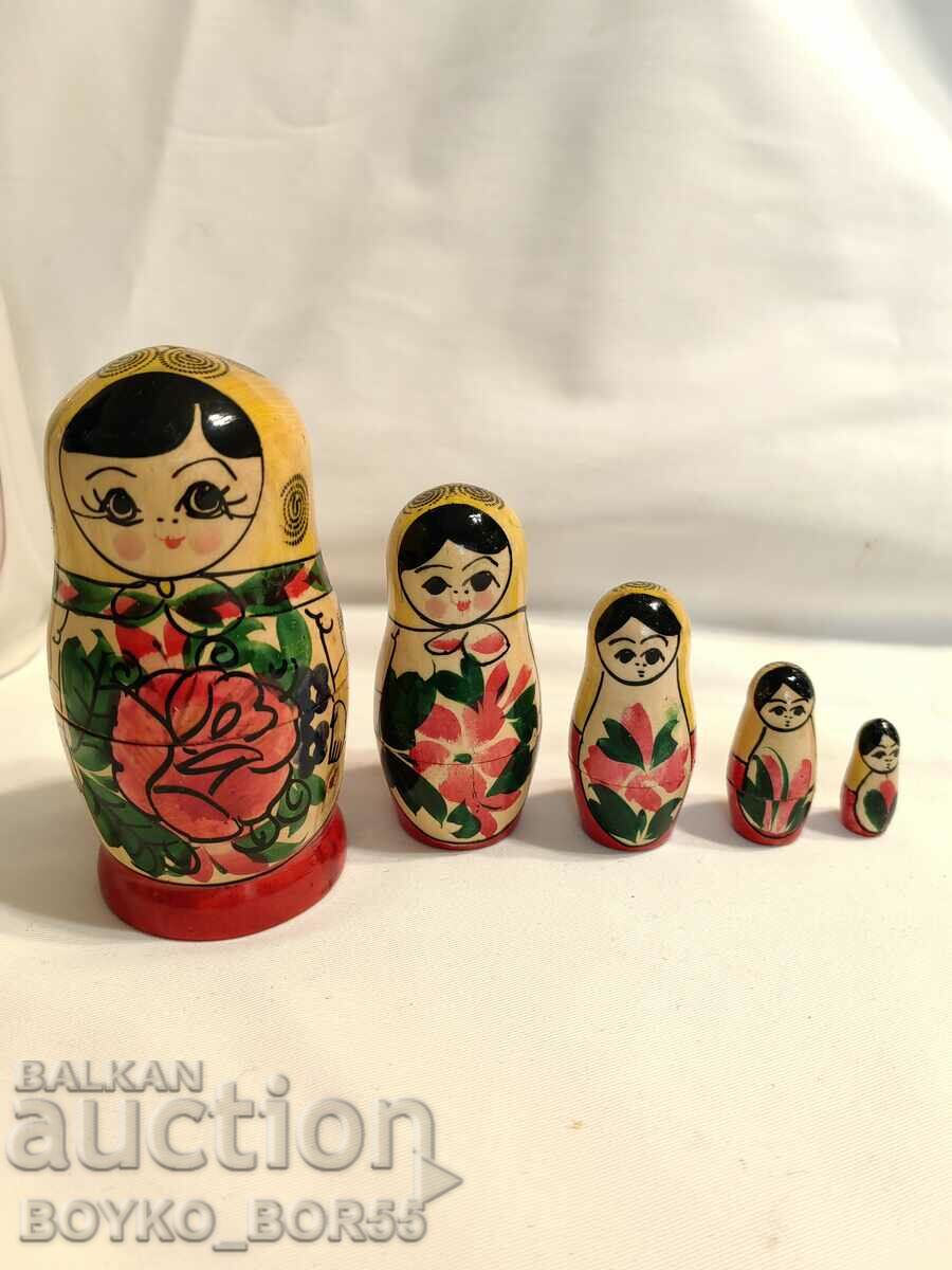 Five Russian Social USSR Matryoshka dolls
