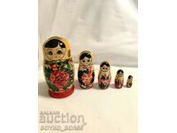 Five Russian Social USSR Matryoshka dolls