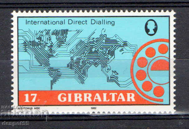 1982. Gibraltar. International direct dialing.