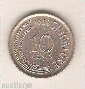 +Singapore 10 cents 1968