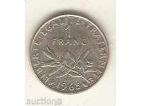 +Франция  1  франк  1965 г.