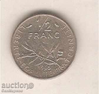 +France 1/2 franc 1965
