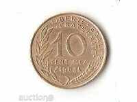 +France 10 centimes 1963