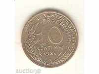 +Franța 10 centimes 1981