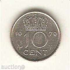 +Холандия  10  цента  1979 г.