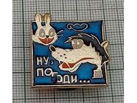 GUESS WOLF RABBIT ANIMATION RUSSIA BADGE
