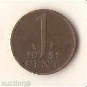 +Ολλανδία 1 σεντ 1951