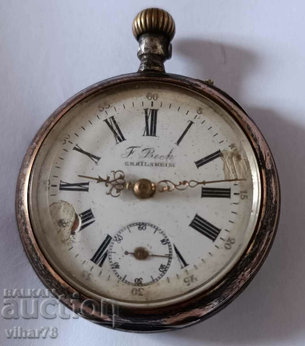 SILVER POCKET WATCH--NOT WORK FOR REPAIR OR SPARE