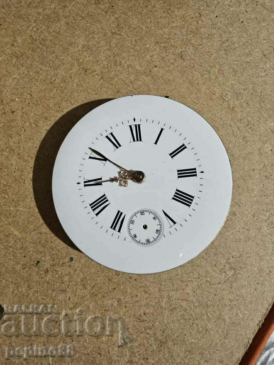 Порцеланов циферблат и механизъм от джобен часовник - 5 Порцеланов циферблат и механизъм от джобен часовник - 5