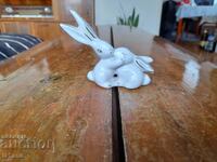 Old porcelain figurine Rabbit, Bunnies