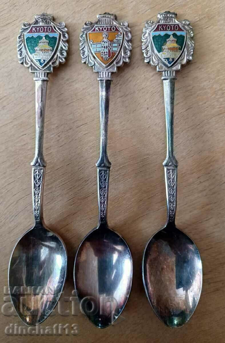 Lot of 3 spoons. Enamel NICKEL SILVER Japan with price 33.00 BGN | € 16.87 Lot of 3 spoons. Enamel NICKEL SILVER Japan with price 33.00 BGN | € 16.87