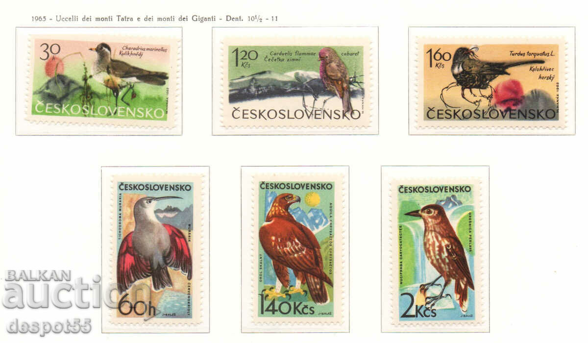 1965. Czechoslovakia. Mountain birds.