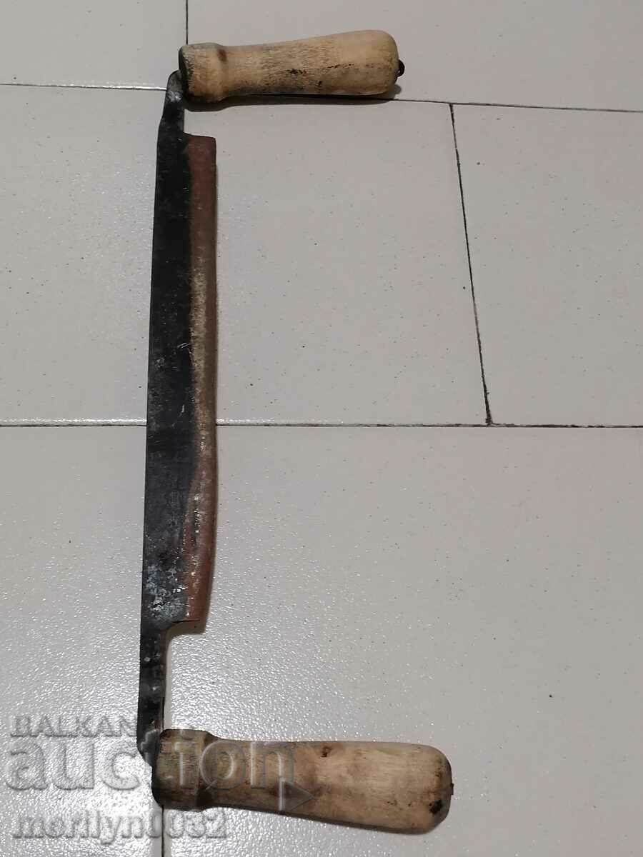 Licitație Vechi din fier forjat lemn instrument RUKAN razatoare Licitație Vechi din fier forjat lemn instrument RUKAN razatoare