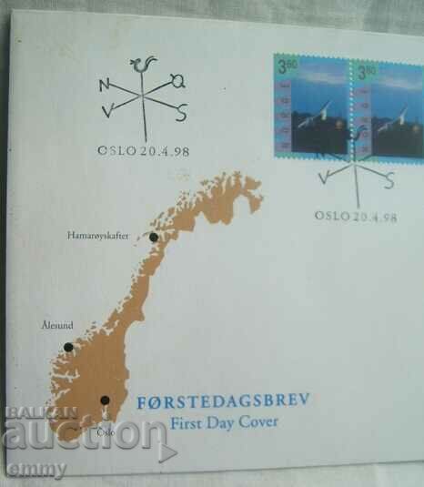 First day envelope from Oslo, Norway 1998. with price 4.00 BGN | € 2.05 First day envelope from Oslo, Norway 1998. with price 4.00 BGN | € 2.05