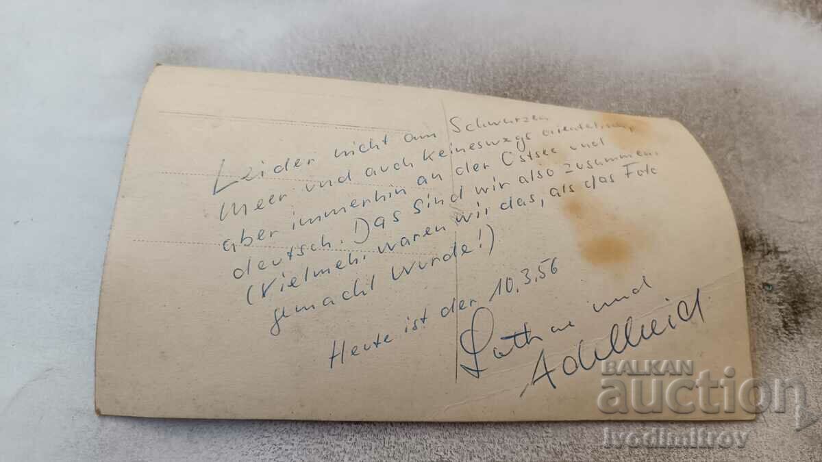 Photo Man and young girl on a rock on the seashore 1956 with price 1.85 BGN | € 0.95 Photo Man and young girl on a rock on the seashore 1956 with price 1.85 BGN | € 0.95