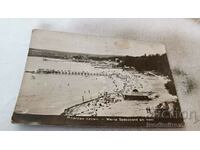 Пощенска картичка Варна Морския плажъ 1933