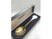 Silver spoon with gilding