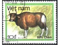 Stamped Fauna Banteng 1988 from Vietnam