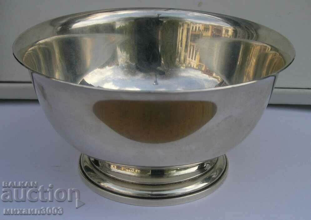 MASSIVE SILVER VESSEL IN THE SHAPE OF A BOWL / 925 STERLING /