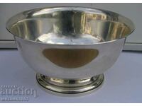 MASSIVE SILVER VESSEL IN THE SHAPE OF A BOWL / 925 STERLING /