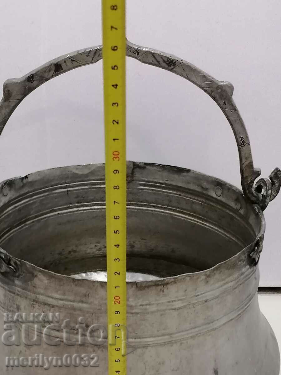 Vechi cazan de cupru vas de aramă amenințare mence - 5 Vechi cazan de cupru vas de aramă amenințare mence - 5