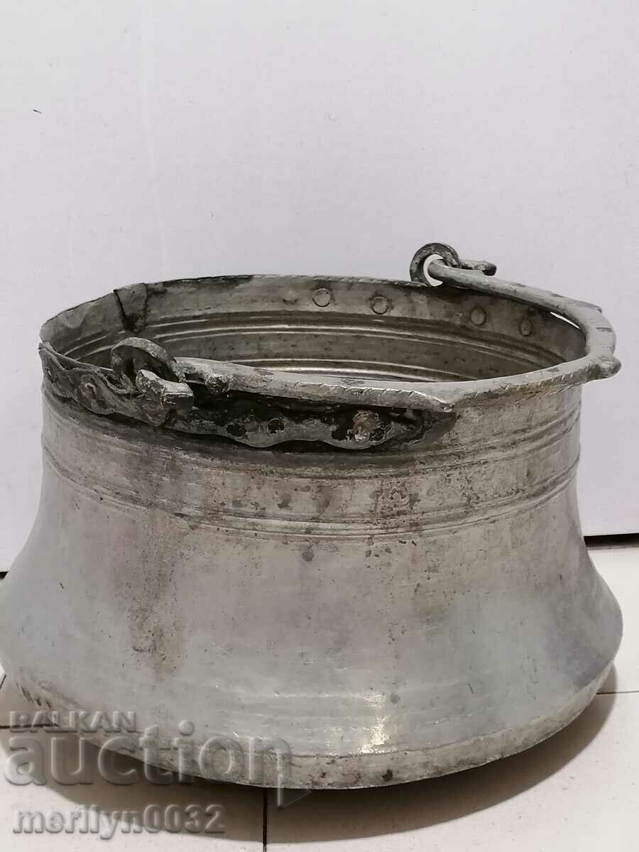 Vechi cazan de cupru vas de aramă amenințare mence - 7 Vechi cazan de cupru vas de aramă amenințare mence - 7