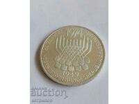 5 марки Германия 1974 г F сребърна.