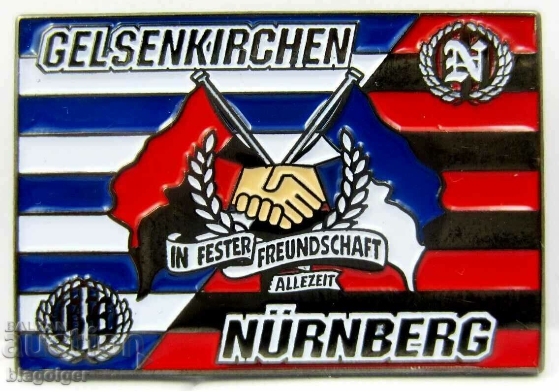 Soccer Fan Badge-Germany-Nuremberg-Gelsenkirchen with price 12.99 BGN | € 6.64 Soccer Fan Badge-Germany-Nuremberg-Gelsenkirchen with price 12.99 BGN | € 6.64
