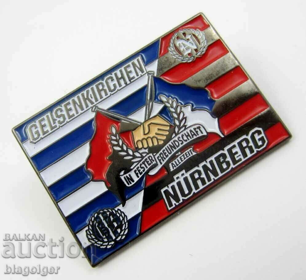 Auction Soccer Fan Badge-Germany-Nuremberg-Gelsenkirchen Auction Soccer Fan Badge-Germany-Nuremberg-Gelsenkirchen