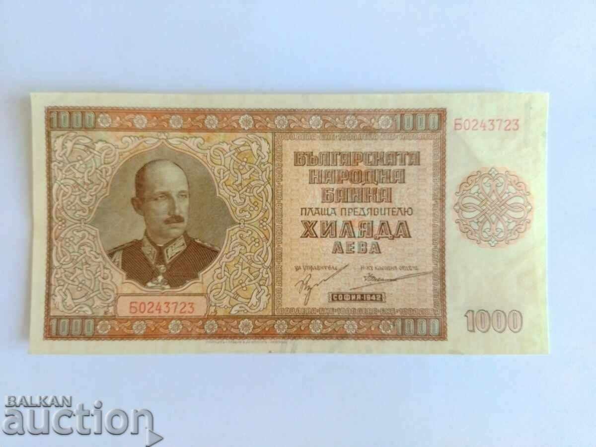 Bulgaria bancnota 1000 BGN din 1942 UNC