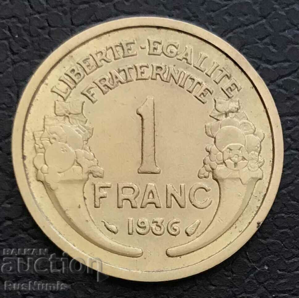 Franța. 1 franc 1936