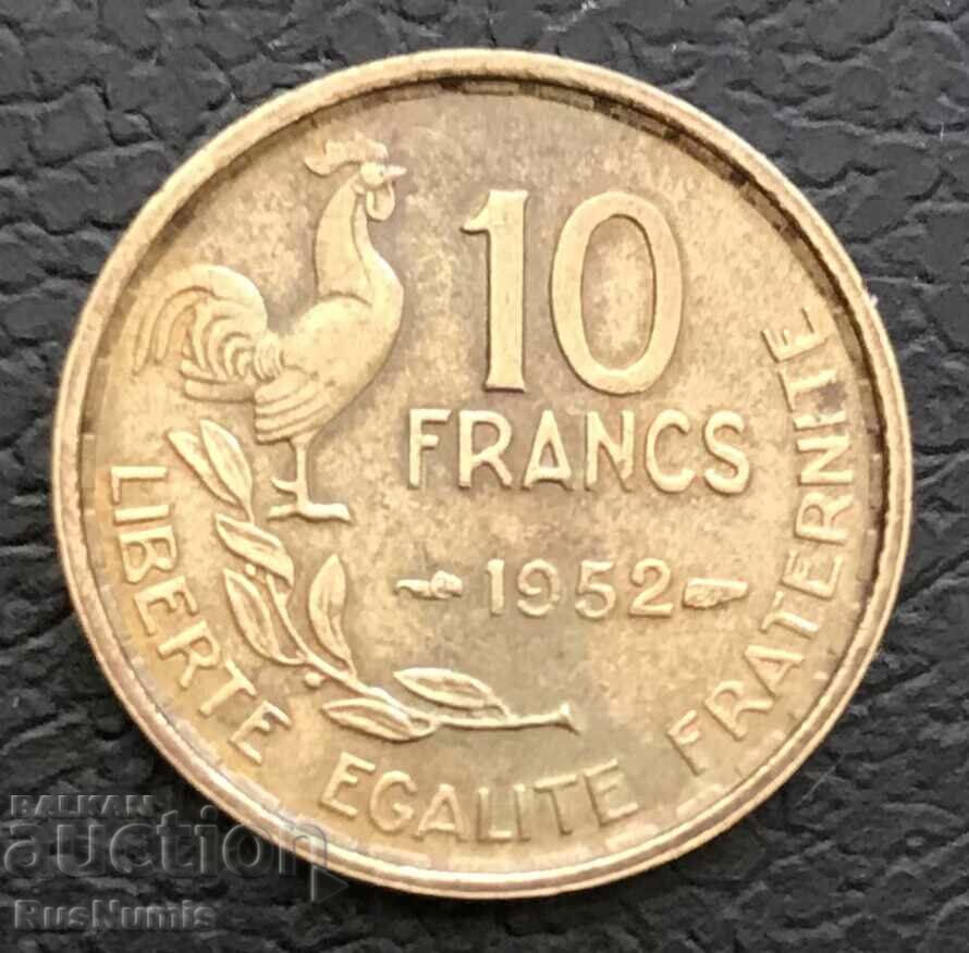 Franța. 10 franci 1952