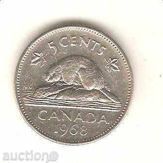+Canada 5 cents 1968