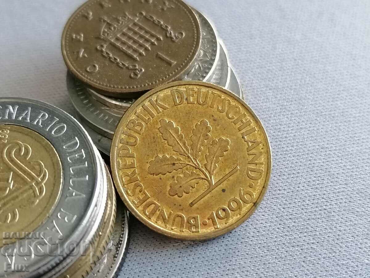 Coin - Germany - 10 Pfennig | 1996; series F with price 0.75 BGN | € 0.38 Coin - Germany - 10 Pfennig | 1996; series F with price 0.75 BGN | € 0.38