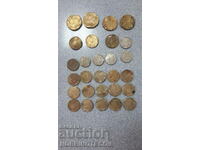 Cores of EURO COINS 16 x 2 and 5 x 1 = 36.70 euros