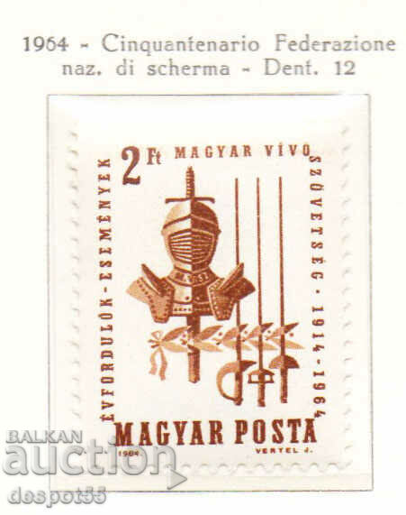 1964. Ungaria. 50 de ani de la Asociația Maghiară de Scrimă.