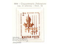 1964. Hungary. 50 years of the Hungarian Fencing Association.