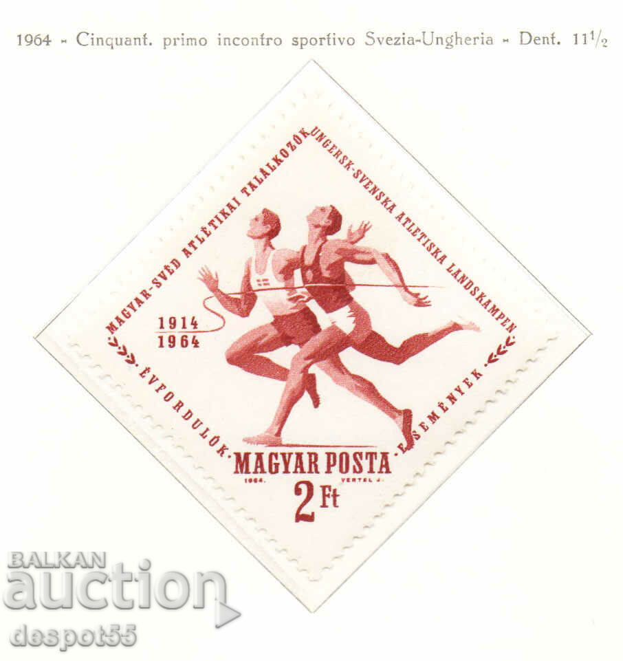 1964. Ungaria. Prima întâlnire maghiară-suedeză de atletism