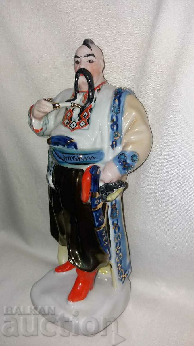 Old Russian porcelain figurine--Taras Bulba
