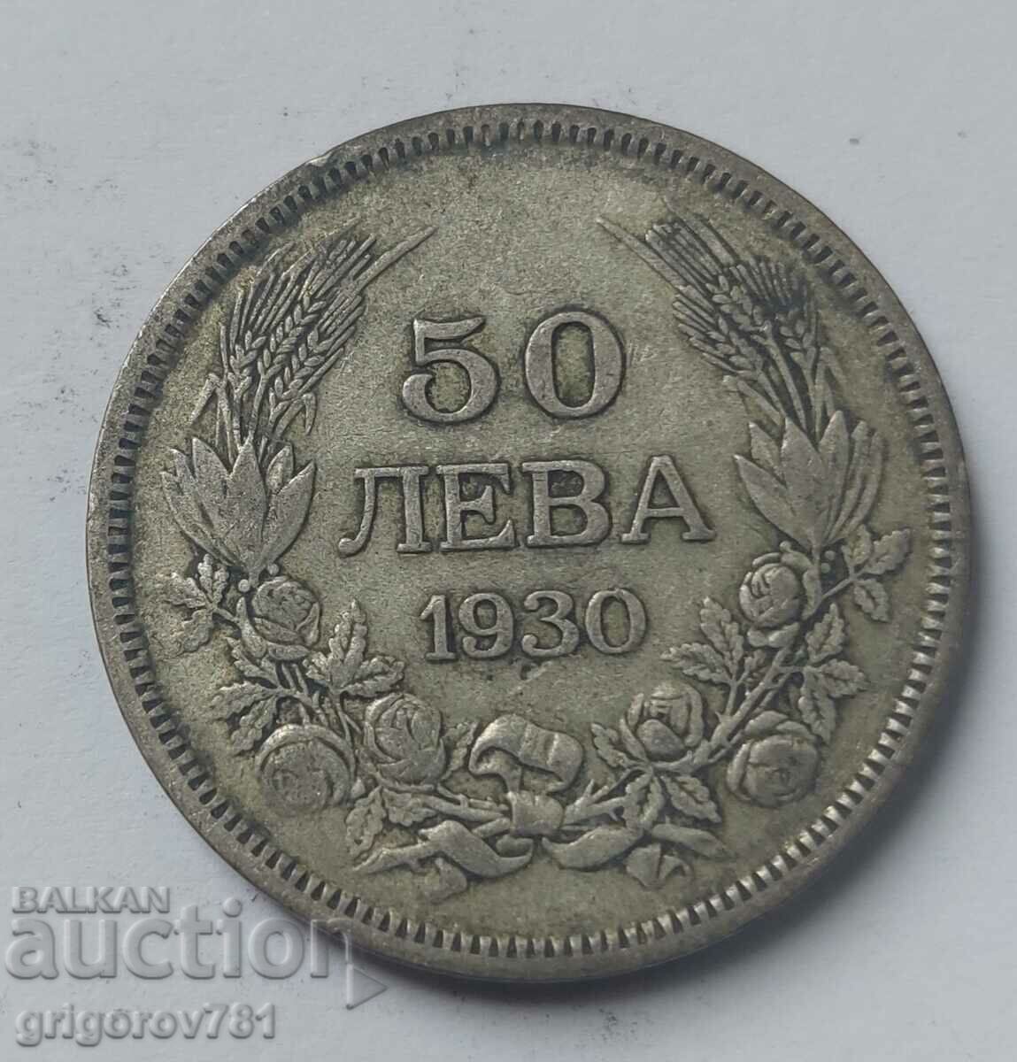 50 leva silver Bulgaria 1930 - silver coin #32