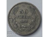 50 leva silver Bulgaria 1930 - silver coin #34