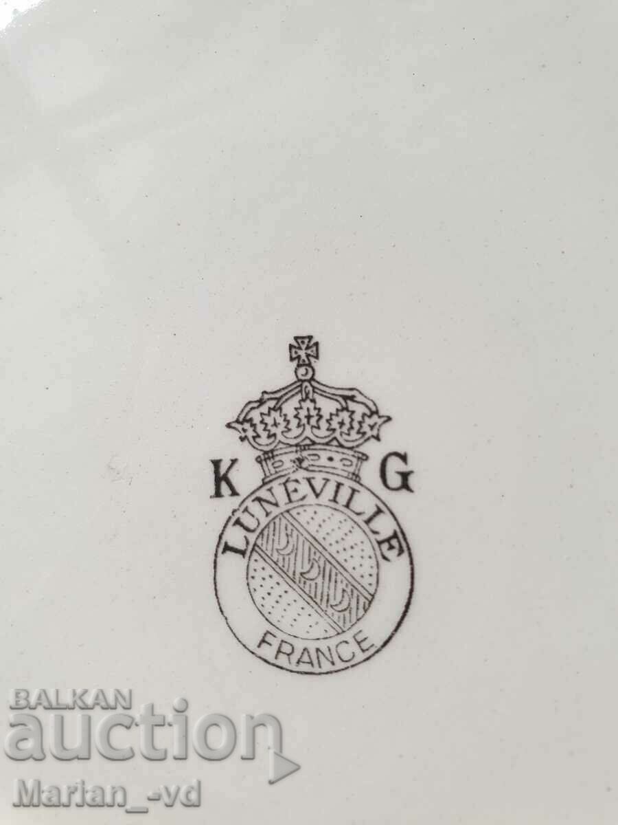 Auction LUNEVILLE French porcelain fish dinnerware Auction LUNEVILLE French porcelain fish dinnerware