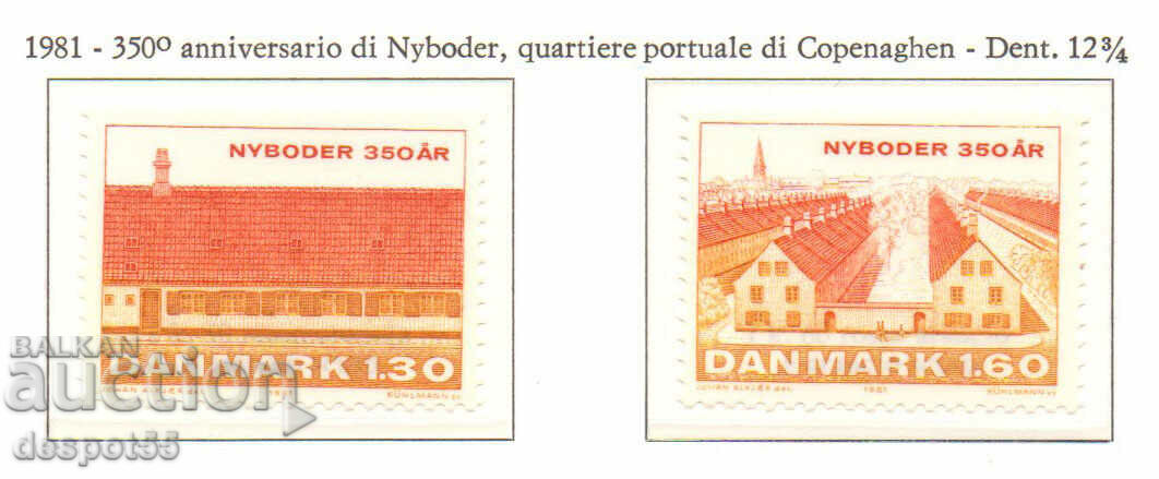 1981. Дания. 350-та годишнина от развитието на Нибодер.
