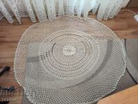 Huge knitted tablecloth