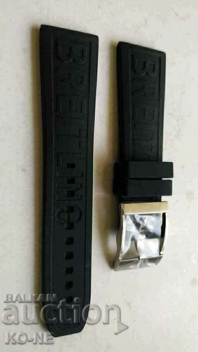 Auction  BREITLING silicone strap 22 mm and 24 mm