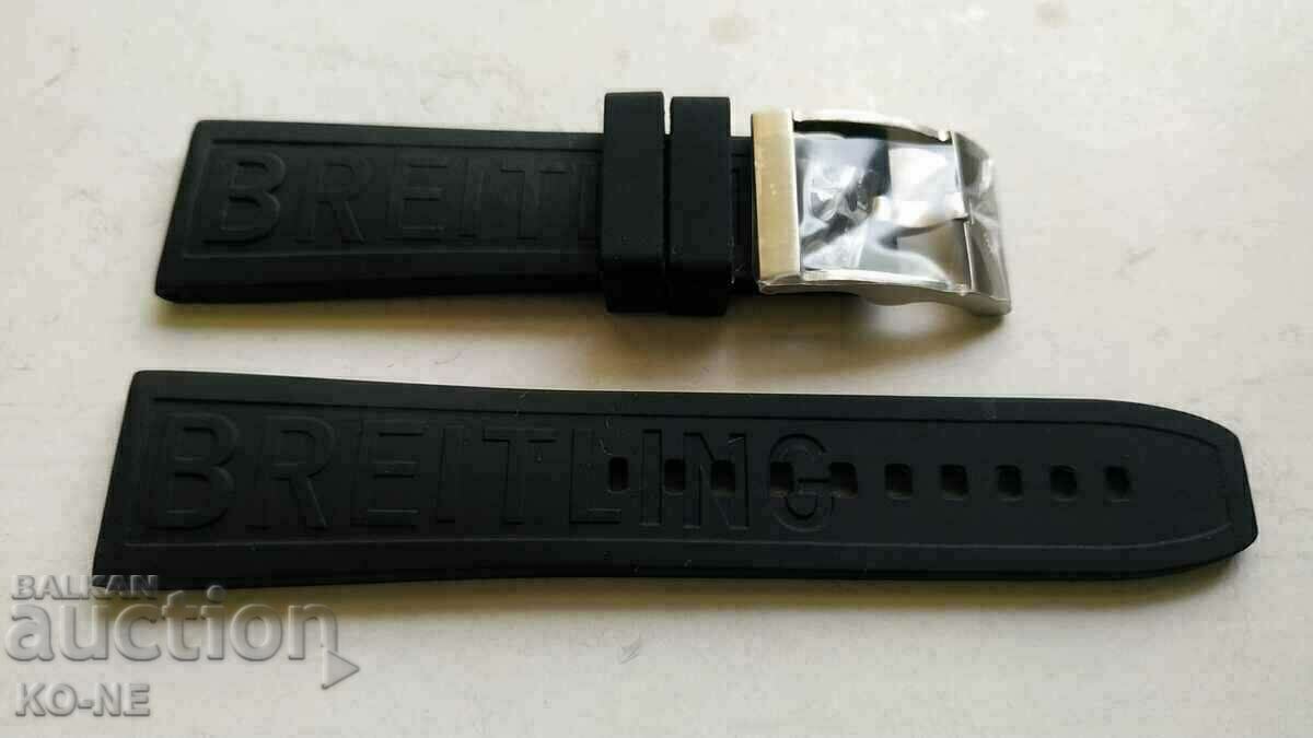 BREITLING silicone strap 22 mm and 24 mm