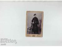 Картонена снимка на царски курсант-1904 г.-Ателие Ст.Манчева