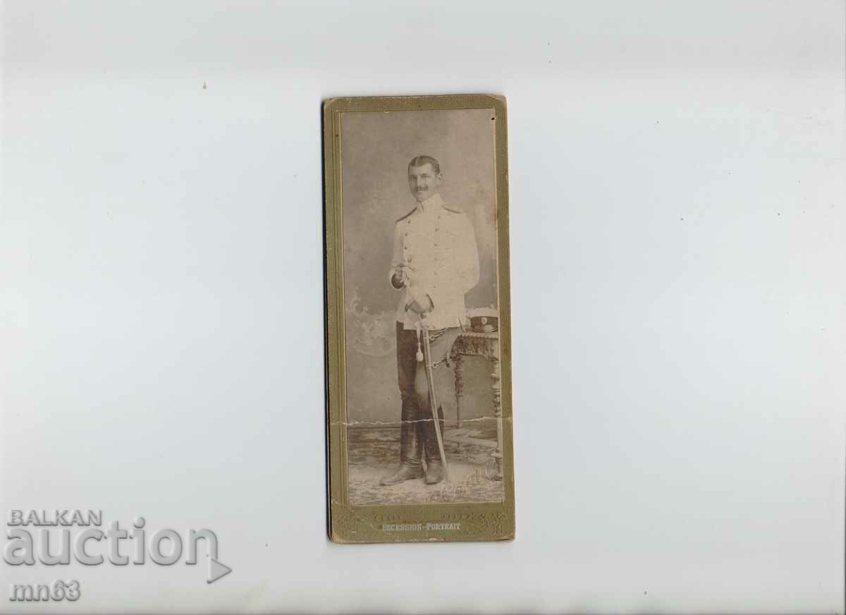 Картонена снимка на царски офицер-1906 г.
