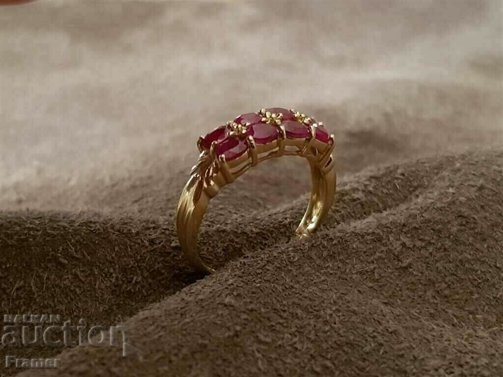 AUR 14K Birmingham, elegant, inel din rubelit cu preț 940.00 BGN | € 480.61 AUR 14K Birmingham, elegant, inel din rubelit cu preț 940.00 BGN | € 480.61